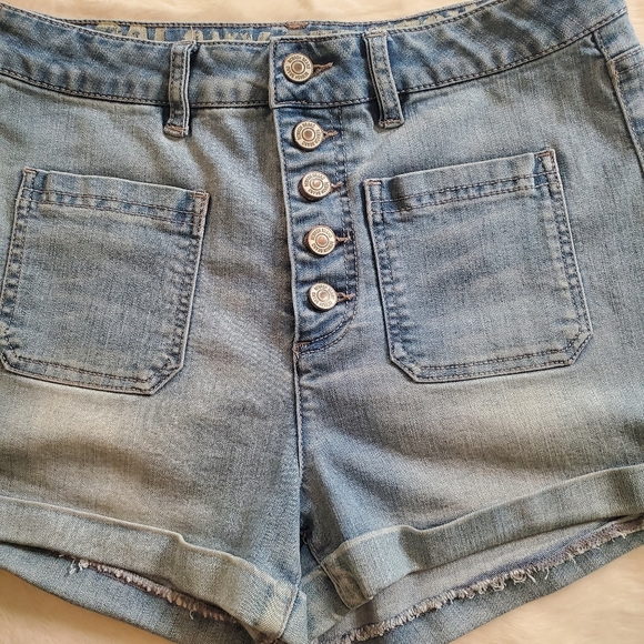 Button Fly Stretch Shorts* - Picture 4 of 13